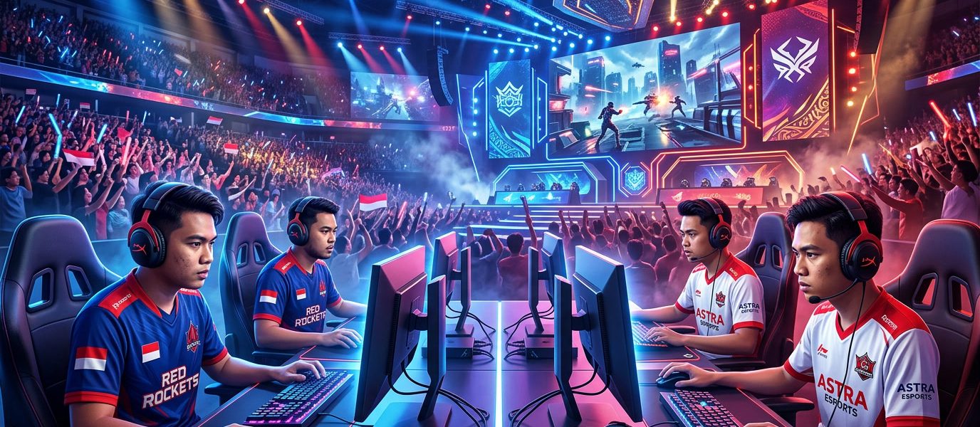 arena esports indonesia, pemain esports profesional, kompetisi game nasional, organisasi esports, berita gaming kompetitif
