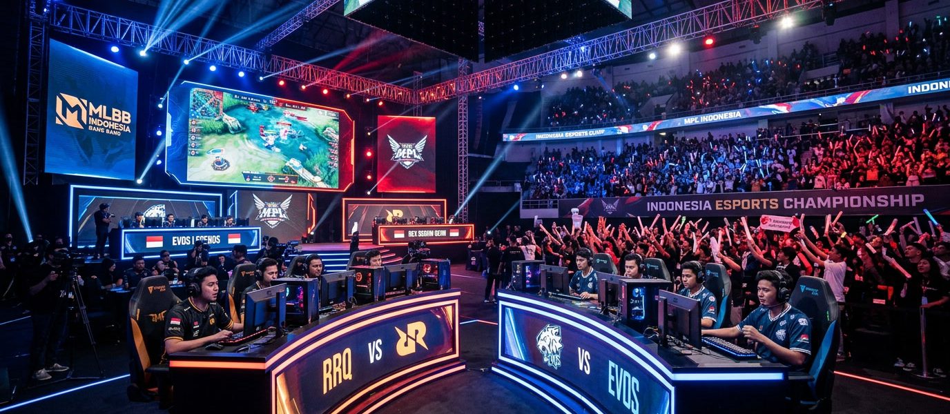 berita esports indonesia, jadwal turnamen game, tim esports profesional, profil pro player, kompetisi mobile game, industri esports